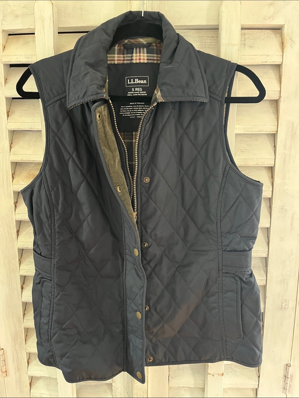L.L. Bean Quilted Dark Navy Women's Vest - Size Small